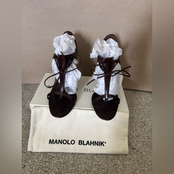 Manolo Blahnik Shoes - Manolo Blahnik Dark Brown Women's Sandals 3.5inch heel